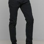 Χειμερινό ανδρικό chino παντελόνι NT μαύρο - Slim fit