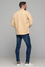 Oversized μπεζ jacket πουκάμισο  – Loose Fit - Image 8