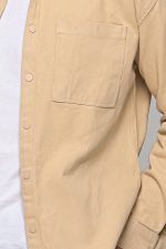 Oversized μπεζ jacket πουκάμισο  – Loose Fit - Image 2