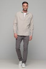 Oversized γκρι jacket πουκάμισο  – Loose Fit - Image 9