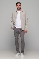 Oversized γκρι jacket πουκάμισο  – Loose Fit - Image 7