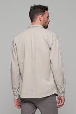 Oversized γκρι jacket πουκάμισο  – Loose Fit - Image 6