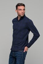 Σπορ μπλε ανδρικό καρό πουκάμισο – Slim fit - Image 3