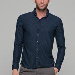 Σπορ μπλε ανδρικό πουκάμισο MR – Slim fit