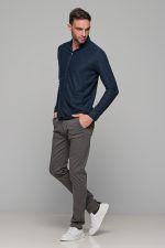 Σπορ μπλε ανδρικό πουκάμισο MR – Slim fit - Image 3