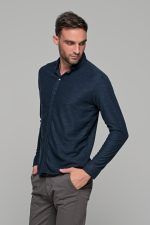 Σπορ μπλε ανδρικό πουκάμισο MR – Slim fit - Image 4