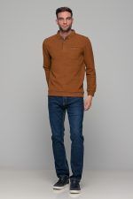 Ταμπά ανδρική μακρυμάνικη μπλούζα πόλο MS με κουμπιά βελουτέ - Image 6