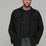 Oversized μαύρο jacket πουκάμισο  – Loose Fit