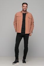 Oversized ροδακινί jacket πουκάμισο  – Loose Fit - Image 6
