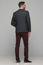 Σκούρο γκρι ανθρακί σακάκι ανδρικό AM- slim fit - Image 9