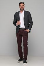 Σκούρο γκρι ανθρακί σακάκι ανδρικό AM- slim fit - Image 8
