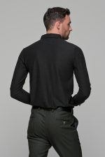 Σπορ μαύρο ανδρικό πουκάμισο MR – Slim fit - Image 4