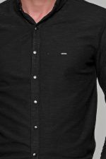 Σπορ μαύρο ανδρικό πουκάμισο MR – Slim fit - Image 2