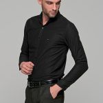Σπορ μαύρο ανδρικό πουκάμισο MR – Slim fit