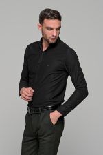 Σπορ μαύρο ανδρικό πουκάμισο MR – Slim fit
