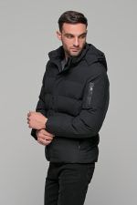 Μαύρο ανδρικό φουσκωτό μπουφάν PAPARAZZI - slim fit - Image 7