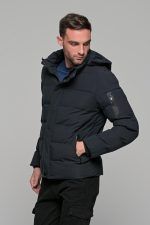 Μπλε ανδρικό φουσκωτό μπουφάν PAPARAZZI - slim fit - Image 7