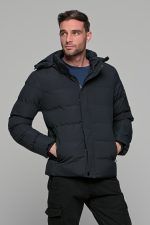 Μπλε ανδρικό φουσκωτό μπουφάν PAPARAZZI - slim fit - Image 8