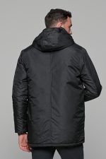 Μαύρο ανδρικό αδιάβροχο μπουφάν τύπου παρκά - regular fit - Image 9