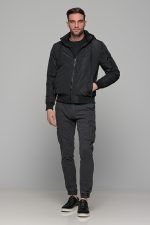 Μαύρο Αδιάβροχο Ανδρικό Μπουφάν με Γούνα PAPARAZZI - Image 4