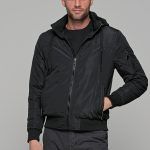 Μαύρο Αδιάβροχο Ανδρικό Μπουφάν με Γούνα PAPARAZZI