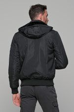 Μαύρο Αδιάβροχο Ανδρικό Μπουφάν με Γούνα PAPARAZZI - Image 9