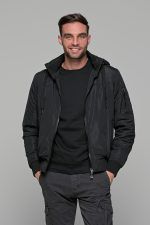 Μαύρο Αδιάβροχο Ανδρικό Μπουφάν με Γούνα PAPARAZZI - Image 8