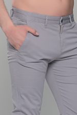 Καλοκαιρινό Ανδρικό Chino Παντελόνι MASSARO Light Grey - Slim fit - Image 2