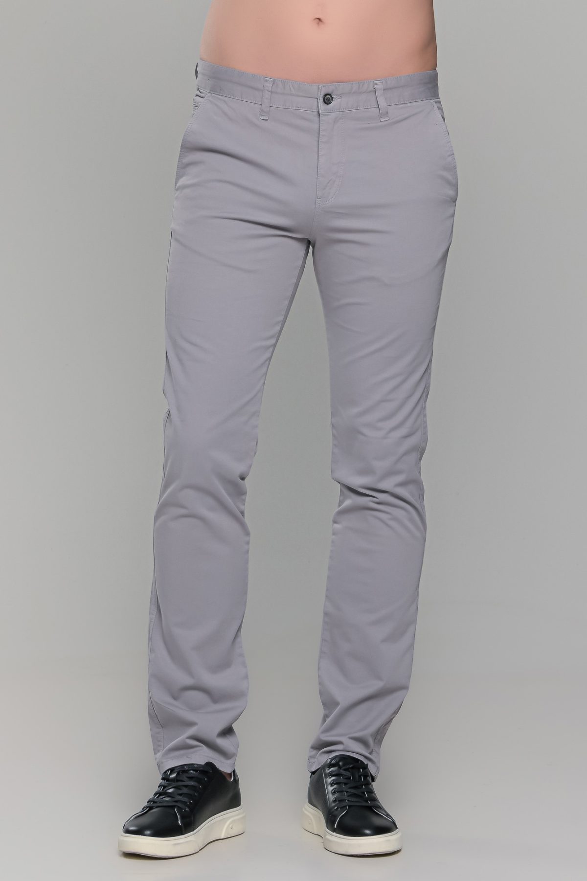Καλοκαιρινό Ανδρικό Chino Παντελόνι MASSARO Light Grey - Slim fit - Image 3