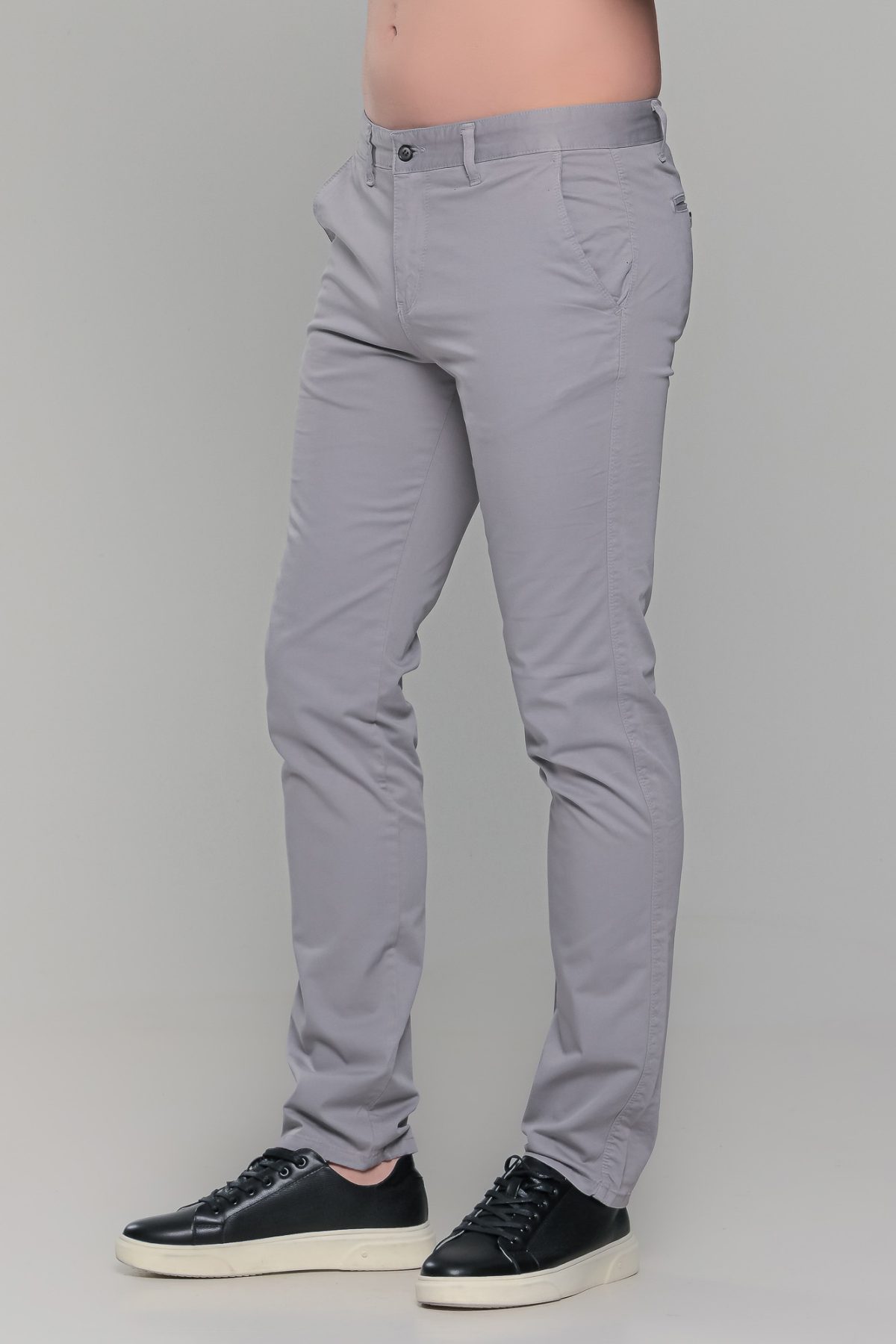 Καλοκαιρινό Ανδρικό Chino Παντελόνι MASSARO Light Grey - Slim fit - Image 5