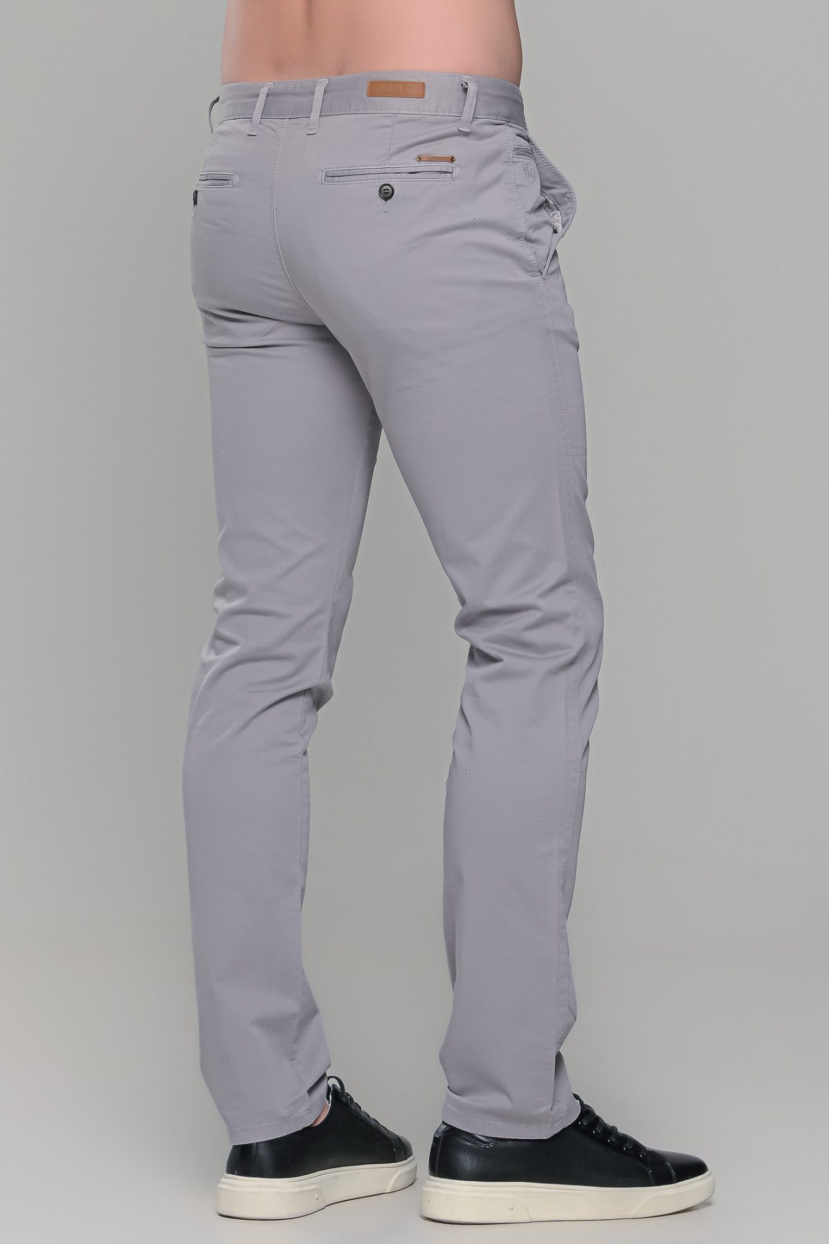 Καλοκαιρινό Ανδρικό Chino Παντελόνι MASSARO Light Grey - Slim fit - Image 8