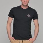 Μαύρο ανδρικό κοντομάνικο T-SHIRT με στάμπα "Atlantic ocean"