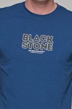 Μπλε ανδρικό κοντομάνικο T-SHIRT με στάμπα "Black Stone" - Image 2