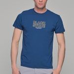 Μπλε ανδρικό κοντομάνικο T-SHIRT με στάμπα "Black Stone"