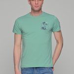 Πράσινο Μέντα ανδρικό κοντομάνικο T-SHIRT με στάμπα "Φοίνικα"