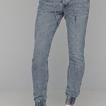 Καλοκαιρινό Γκρι ανδρικό τζιν Paparazzi με λάστιχο και κορδόνια – Skinny fit