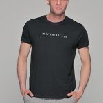 Μαύρο ανδρικό κοντομάνικο T-SHIRT με στάμπα "minimalism"