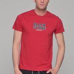 Κόκκινο ανδρικό κοντομάνικο T-SHIRT με στάμπα "Black Stone"