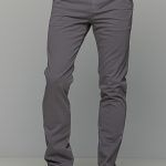 Γκρι ανδρικό παντελόνι chino υφασμάτινο MASSARO - Slim fit