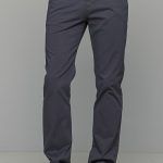 Γκρι-Μπλε ανδρικό παντελόνι chino υφασμάτινο MASSARO - Slim fit