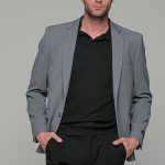 Γκρι ανδρικό σακάκι casual AM- slim fit