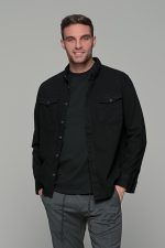 Oversized μαύρο τζιν jacket πουκάμισο  – Loose Fit