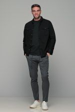 Oversized μαύρο τζιν jacket πουκάμισο  – Loose Fit - Image 8