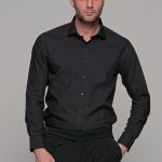 Μαύρο ανδρικό πουκάμισο PAPARAZZI χωρίς Τσεπάκι - Slim Fit