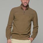 Κάμελ ανδρικό πλεκτό MS με φερμουάρ