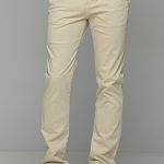 Μπεζ ανδρικό παντελόνι chino υφασμάτινο MASSARO - Slim fit