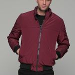 Ανδρικό φουσκωτό μπουφάν double face μπορντό-μαύρο αδιάβροχο