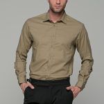 Μπεζ oxford πουκάμισο χωρίς Τσεπάκι - Regular fit