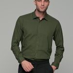 Χακί oxford πουκάμισο χωρίς Τσεπάκι - Regular fit