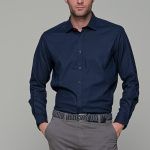 Σκούρο μπλε oxford πουκάμισο χωρίς Τσεπάκι - Regular fit